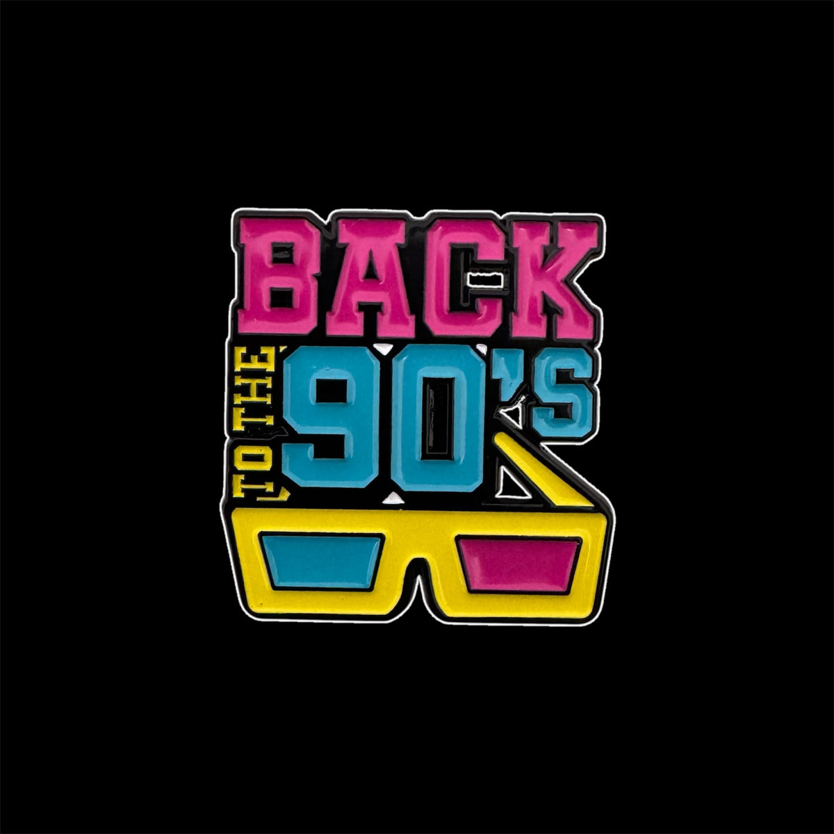 Spilletta in Metallo Smaltato - Back To The 90's Occhiali 3D / Pop Culture Vintage Anni 90