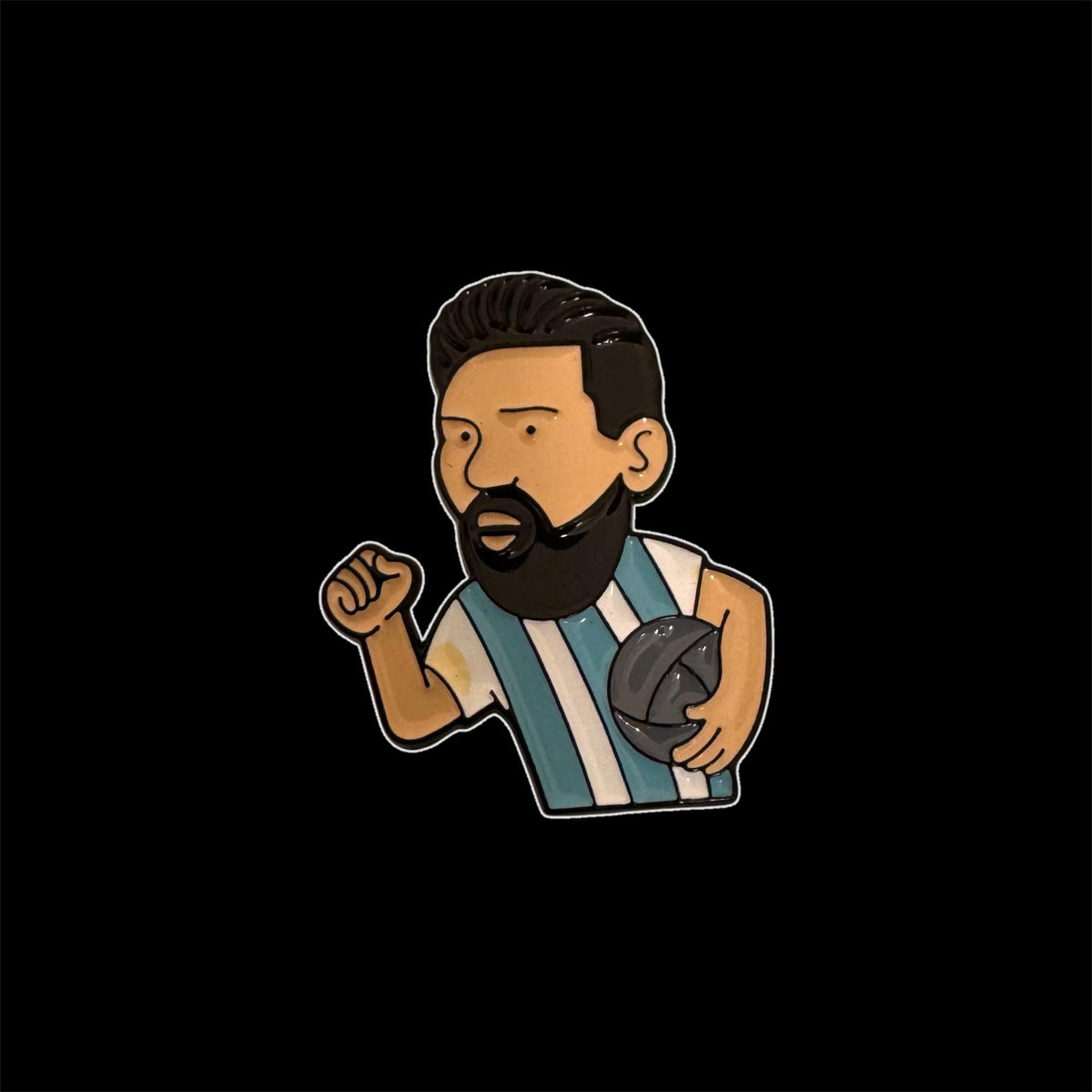 Spilletta in Metallo Smaltato - Lionel Messi Argentina / Calcio Campione del Mondo La Pulga