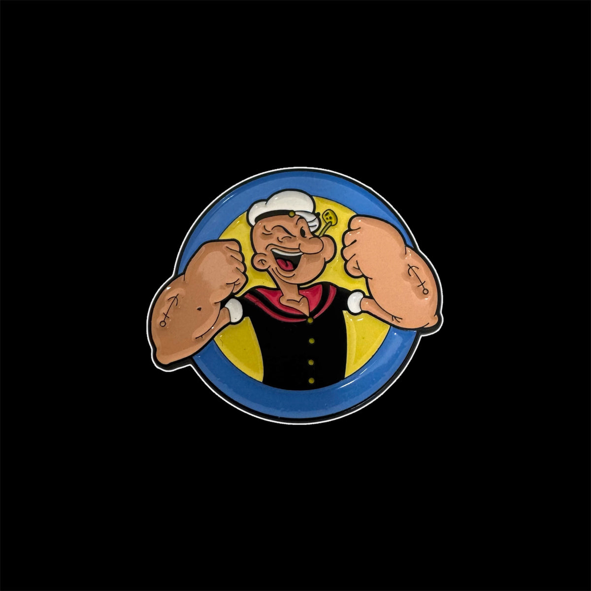 Spilletta in Metallo Smaltato - Braccio di Ferro Muscoli / Popeye Vintage Cartoon Nerd