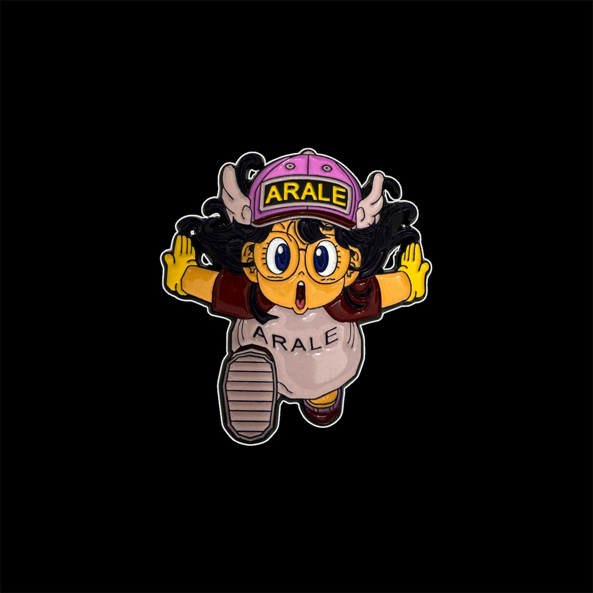 Spilletta in Metallo Smaltato - Arale Norimaki Corsa / Dr. Slump & Arale Anime Manga Nerd