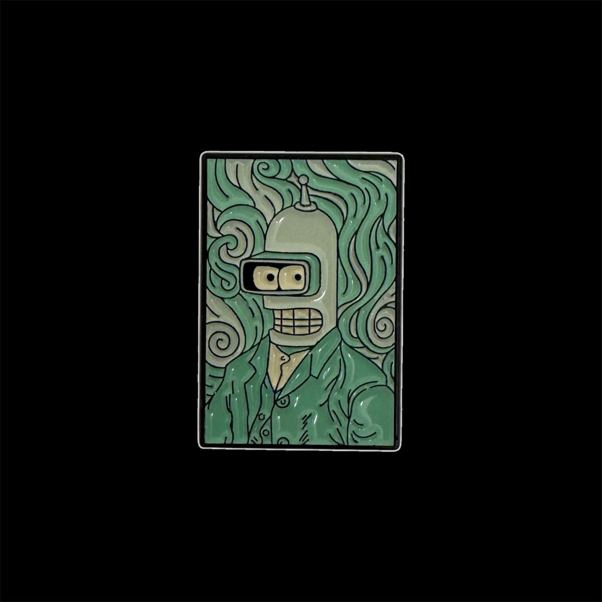 Spilletta in Metallo Smaltato - Bender Autoritratto di Van Gogh / Futurama Arte Pop Culture Nerd