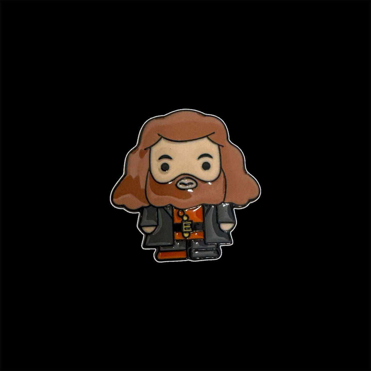 Spilletta in Metallo Smaltato - Rubeus Hagrid Chibi / Harry Potter Saga Fantasy Magia Nerd