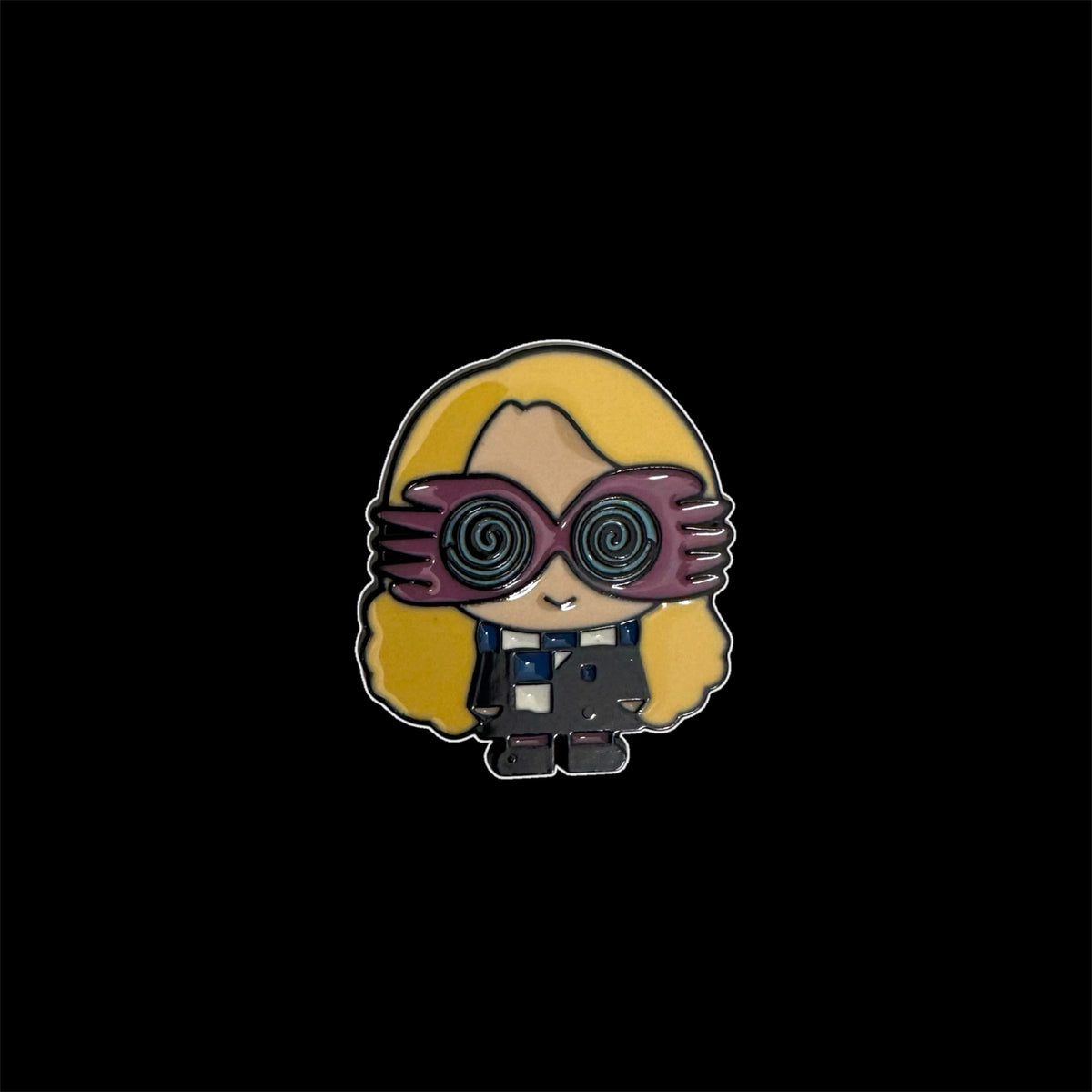 Spilletta in Metallo Smaltato - Luna Lovegood Chibi / Harry Potter Saga Fantasy Magia Nerd