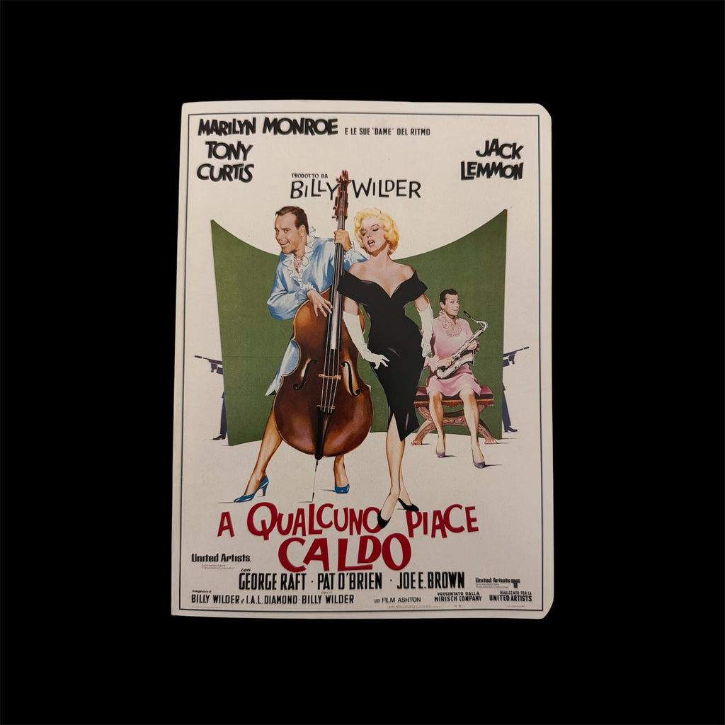 Quadernetto Vintage Anni 60 A Qualcuno Piace Caldo Marilyn Monroe Serie Cinema Fondo di Magazzino MAI USATO