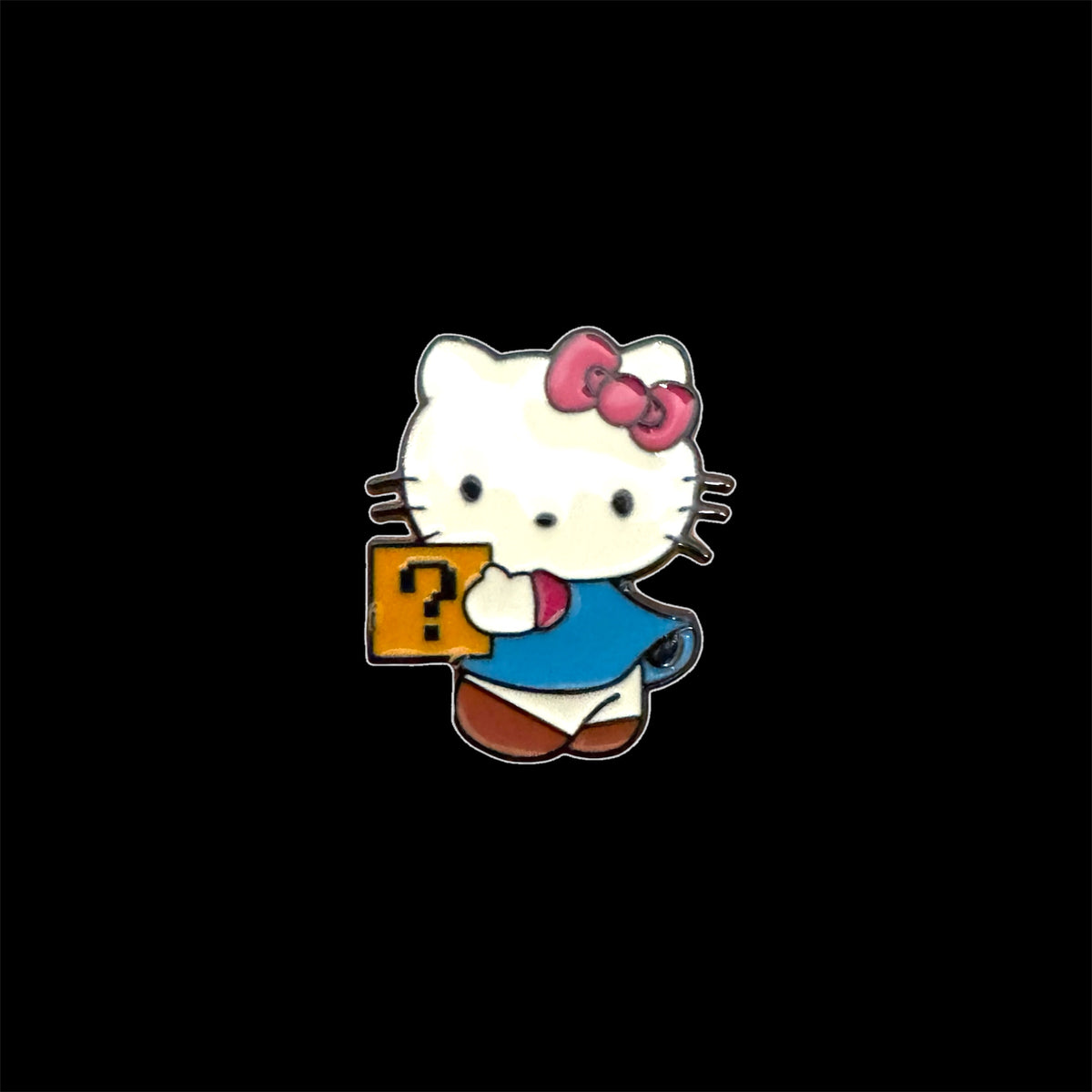Spilletta Pin Hello Kitty Crossover Super Mario Blocco Punto Interrogativo