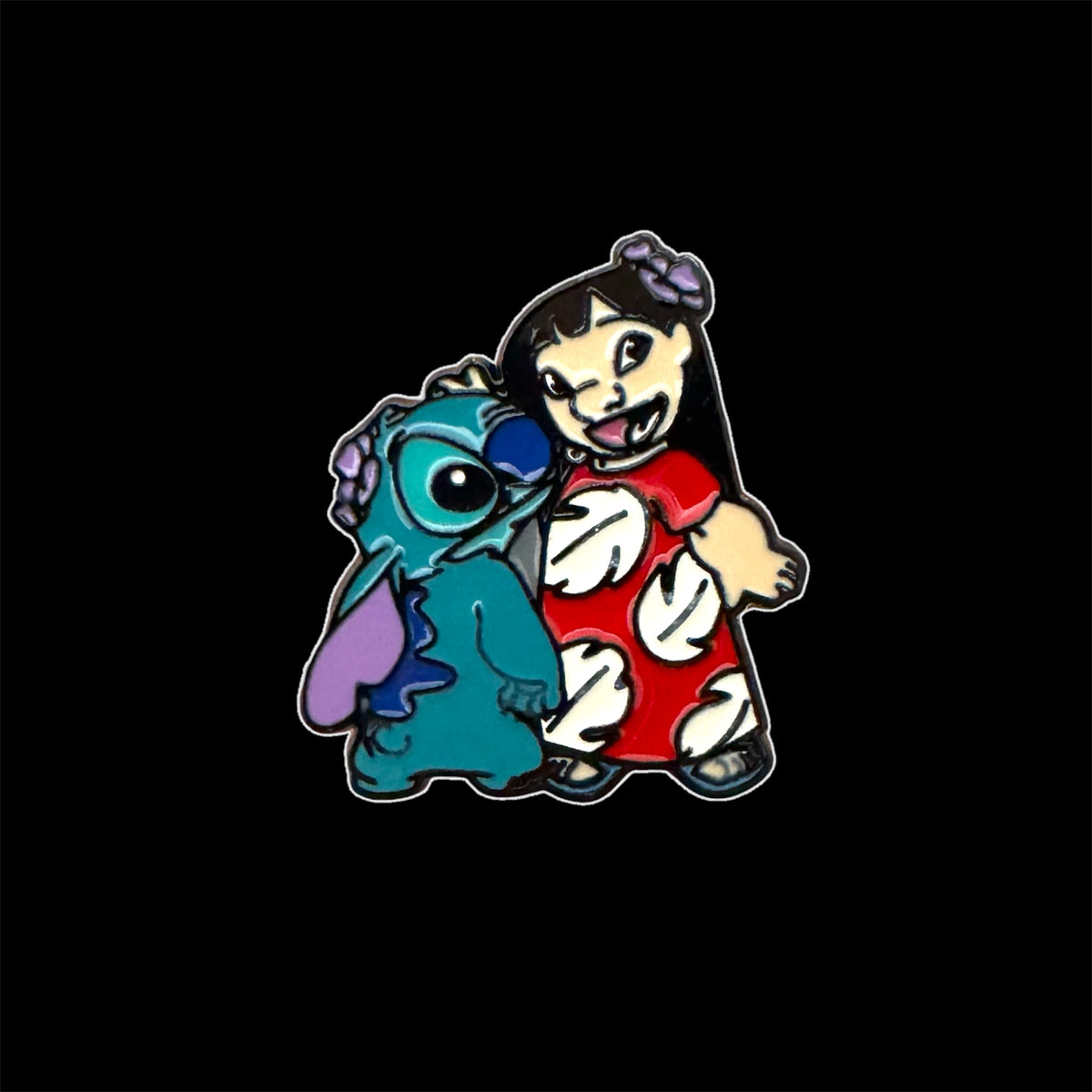 Spilletta Pin Lilo e Stitch Abbracciati Vestito Tradizionale Disney