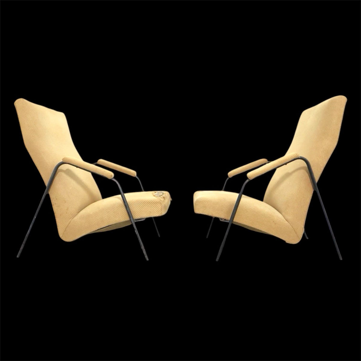 Alf Svensson attr. Ljung Industrier anni '50 Coppia di Poltrone Lounge Vintage Mid-Century dal Design Scandinavo