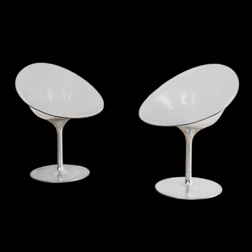 Coppia di Poltrone girevoli "Ero|S|" di Philippe Starck per Kartell anni '90/2000
