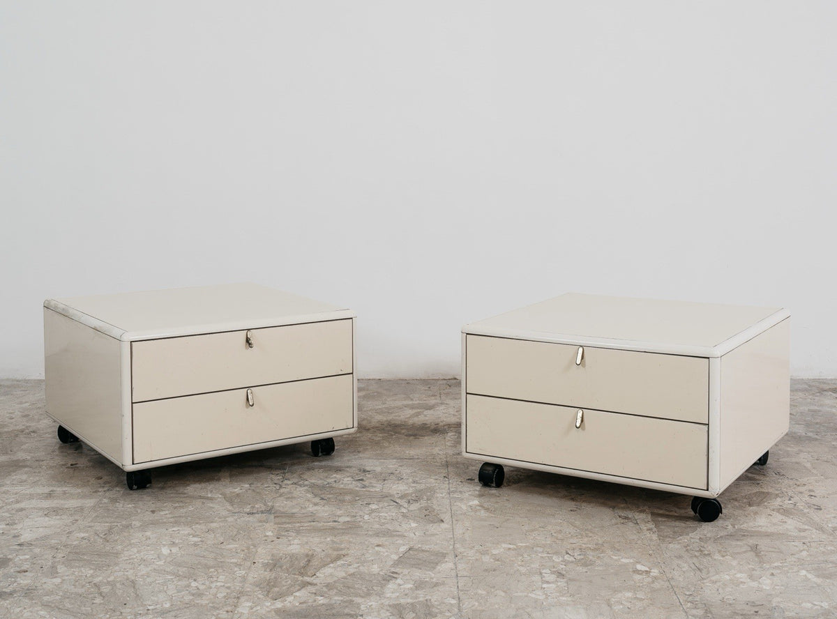 George Coslin Coppia Di Comodini Longato Hennè 1970 Modernariato Design
