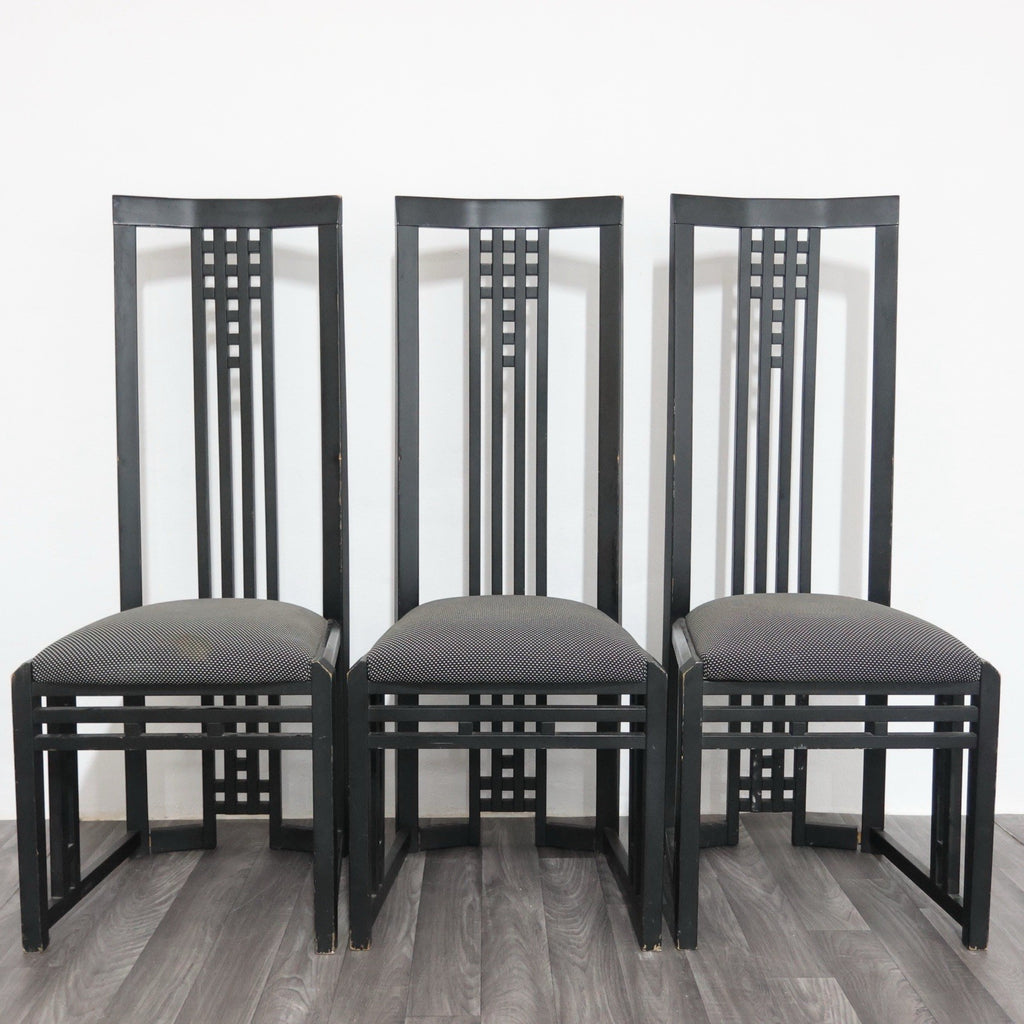 Giorgetti Tris Sedie Tronetto in Legno 1970’s Design Modernariato