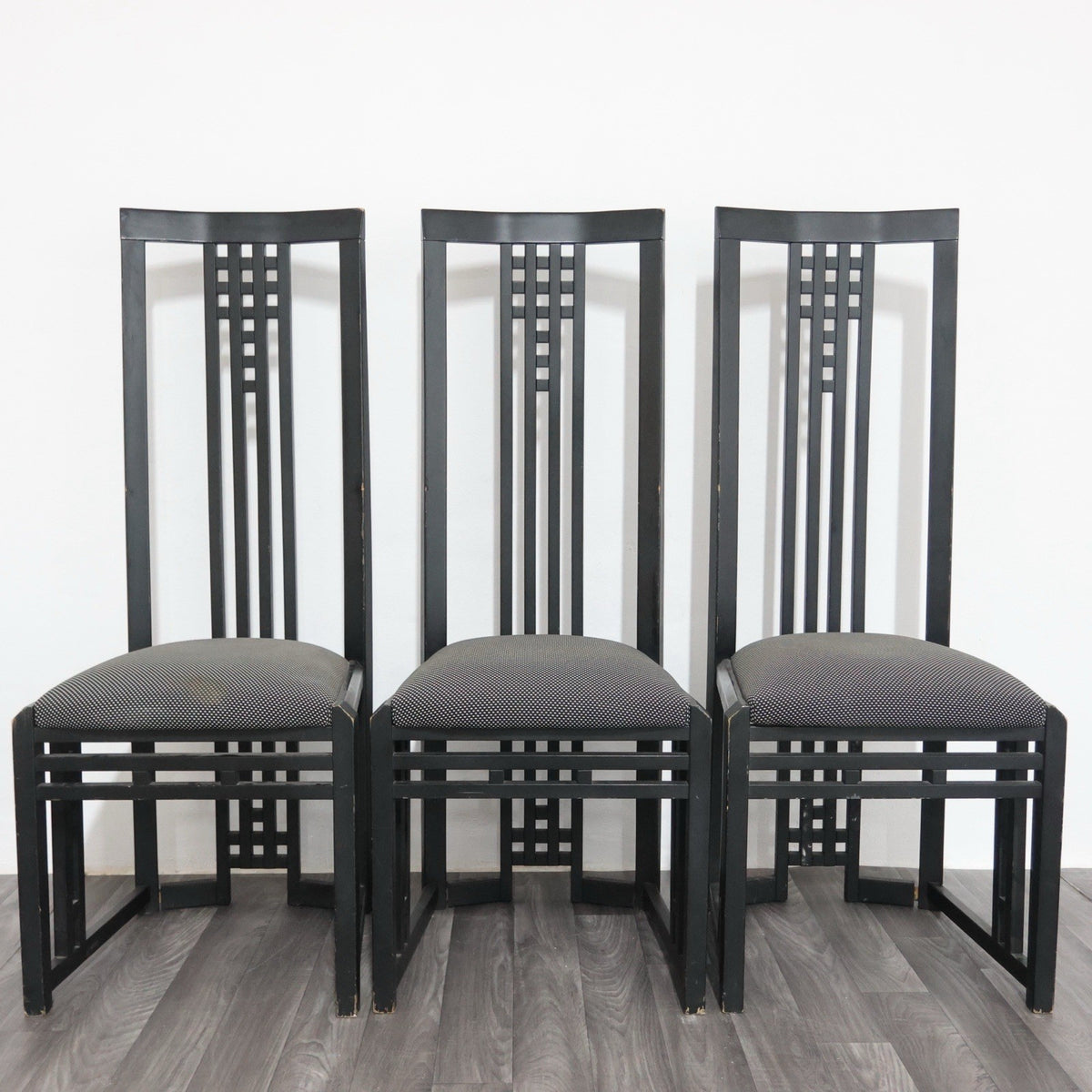 Giorgetti Tris Sedie Tronetto in Legno 1970’s Design Modernariato