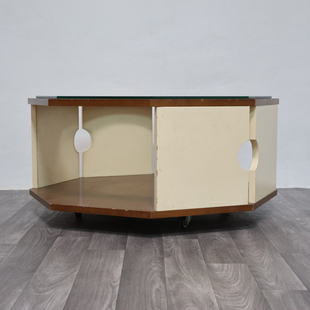 Tavolino da Caffè Ottagonale Space Age anni '70