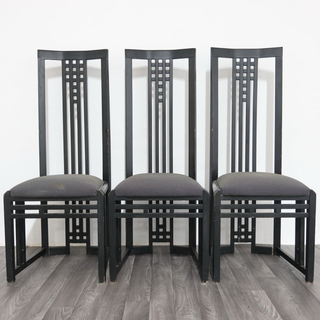 Giorgetti Tris Sedie Tronetto in Legno 1970’s Design Modernariato