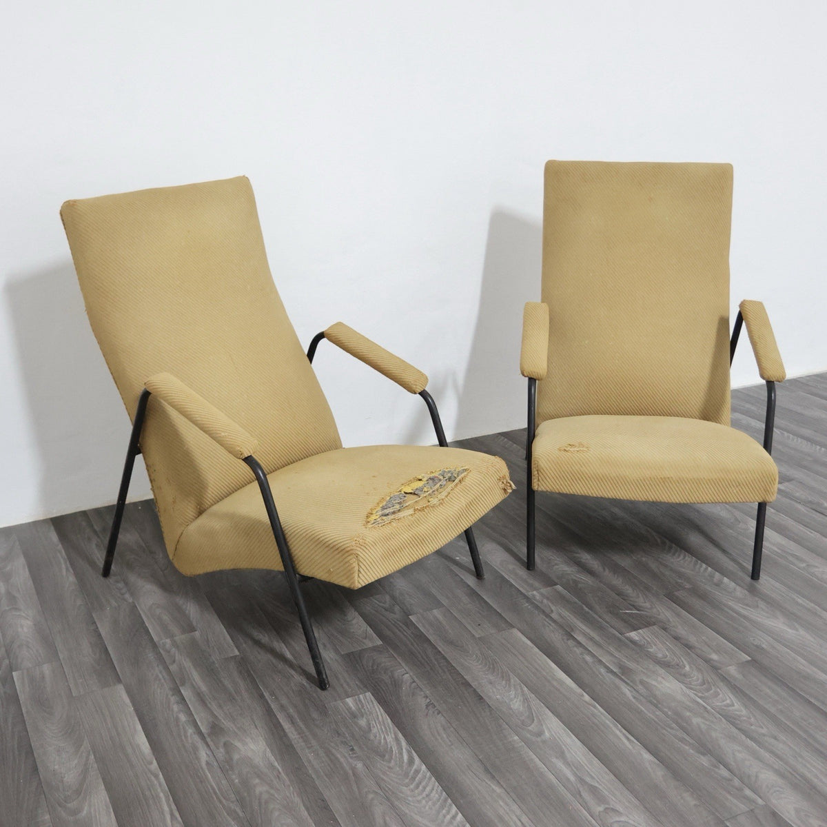 Alf Svensson attr. Ljung Industrier anni '50 Coppia di Poltrone Lounge Vintage Mid-Century dal Design Scandinavo