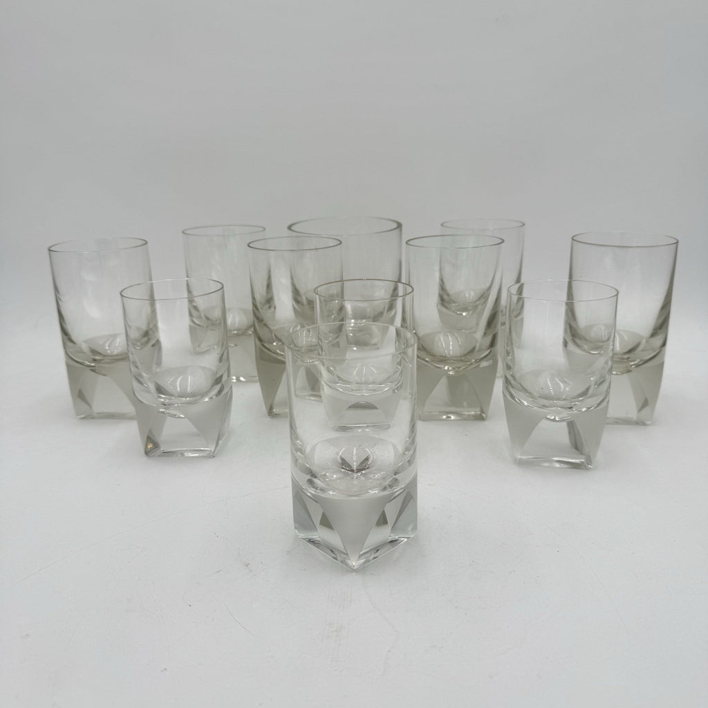 Rosenthal Diamond Set di 11 bicchieri in cristallo Anni ‘80 Design Collezione