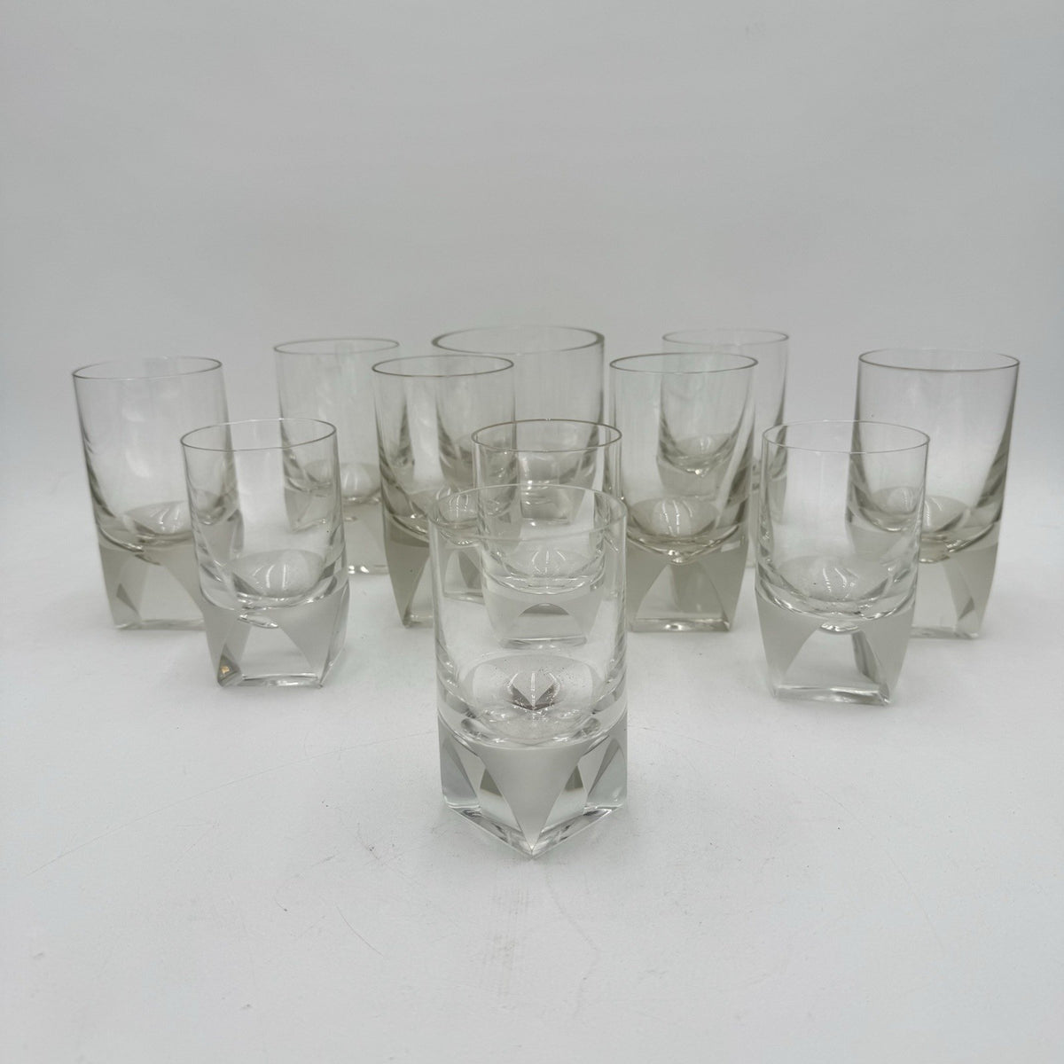 Rosenthal Diamond Set di 11 bicchieri in cristallo Anni ‘80 Design Collezione