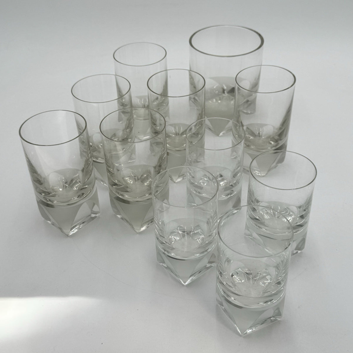 Rosenthal Diamond Set di 11 bicchieri in cristallo Anni ‘80 Design Collezione