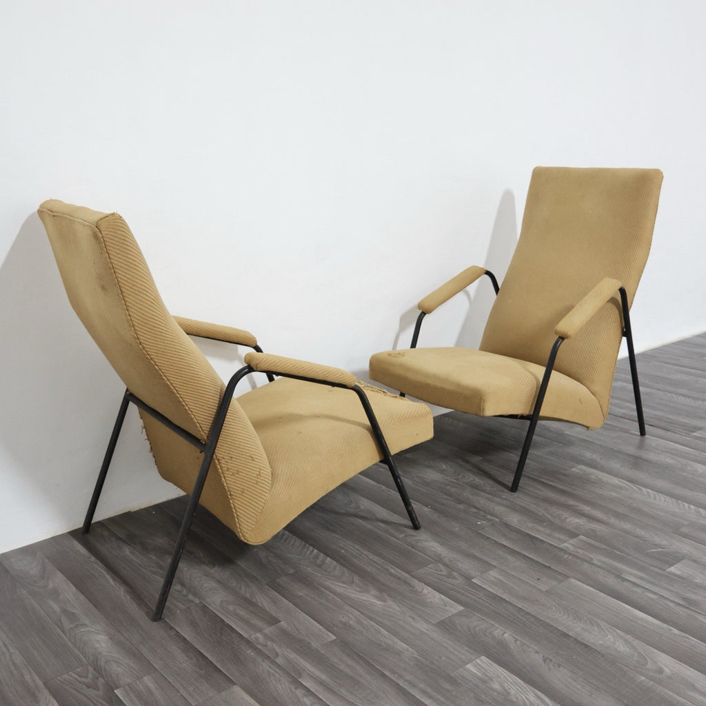 Alf Svensson attr. Ljung Industrier anni '50 Coppia di Poltrone Lounge Vintage Mid-Century dal Design Scandinavo