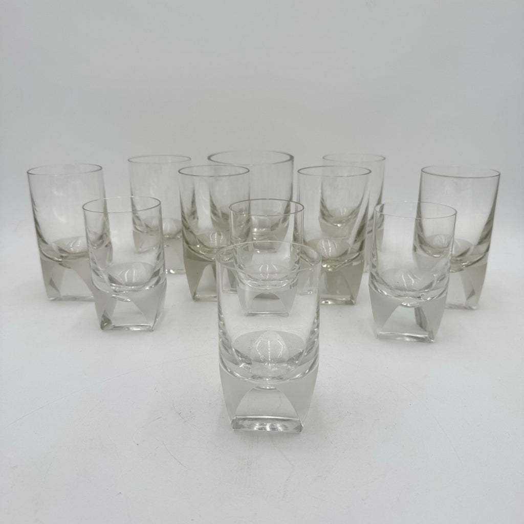 Rosenthal Diamond Set di 11 bicchieri in cristallo Anni ‘80 Design Collezione