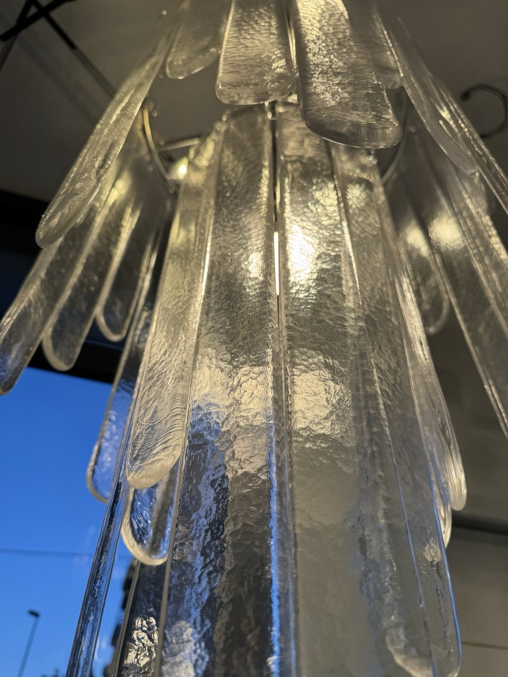 Carlo Nason Mazzega Lampadario Cascata Waterfall Murano Glass 1970's