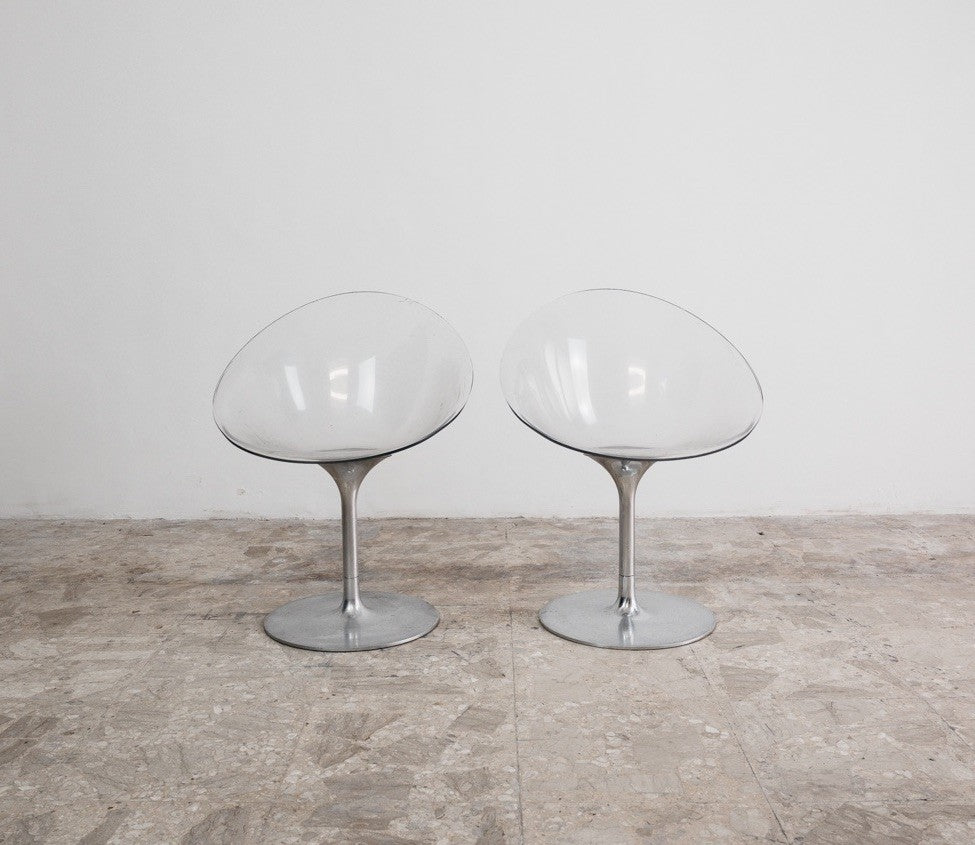 Coppia di Poltrone girevoli "Ero|S|" di Philippe Starck per Kartell anni '90/2000