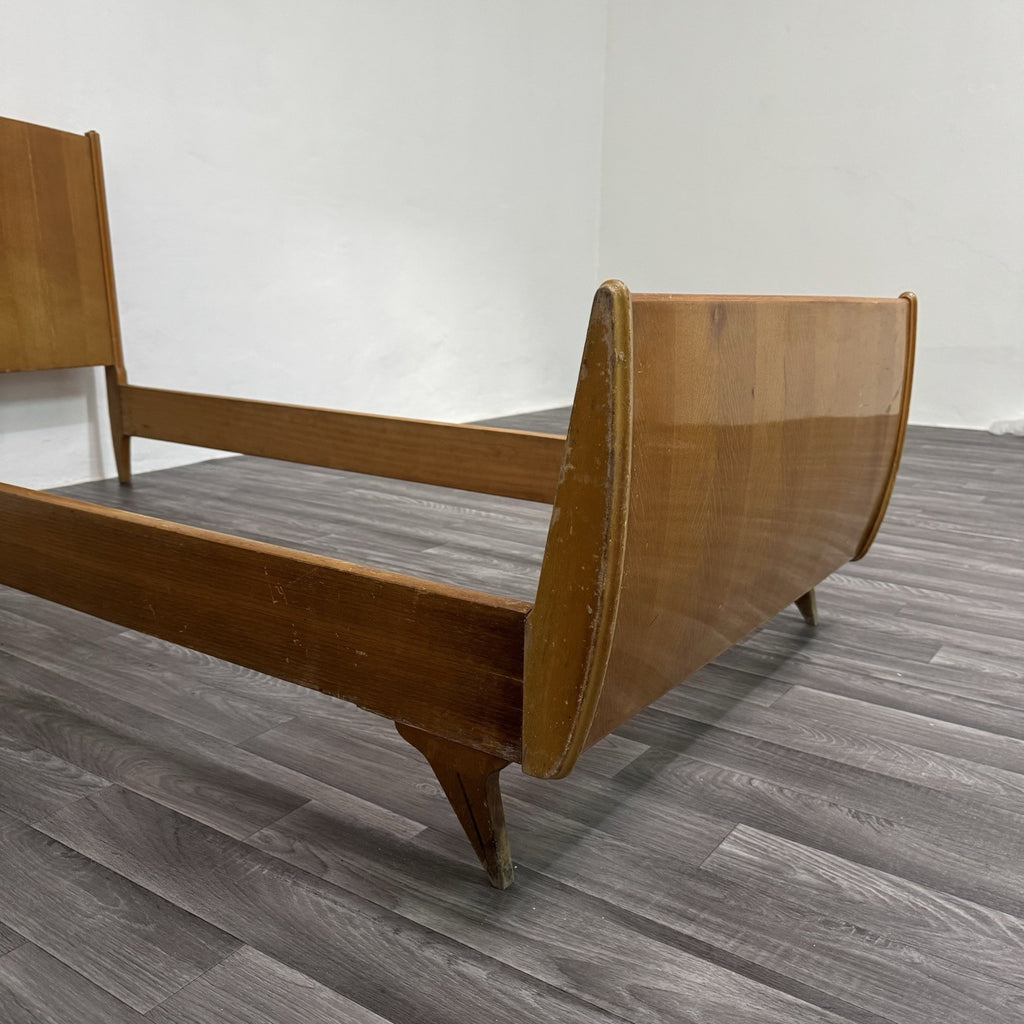 Gio Ponti Attr. Letto Singolo Vintage con Comodino anni '50/'60