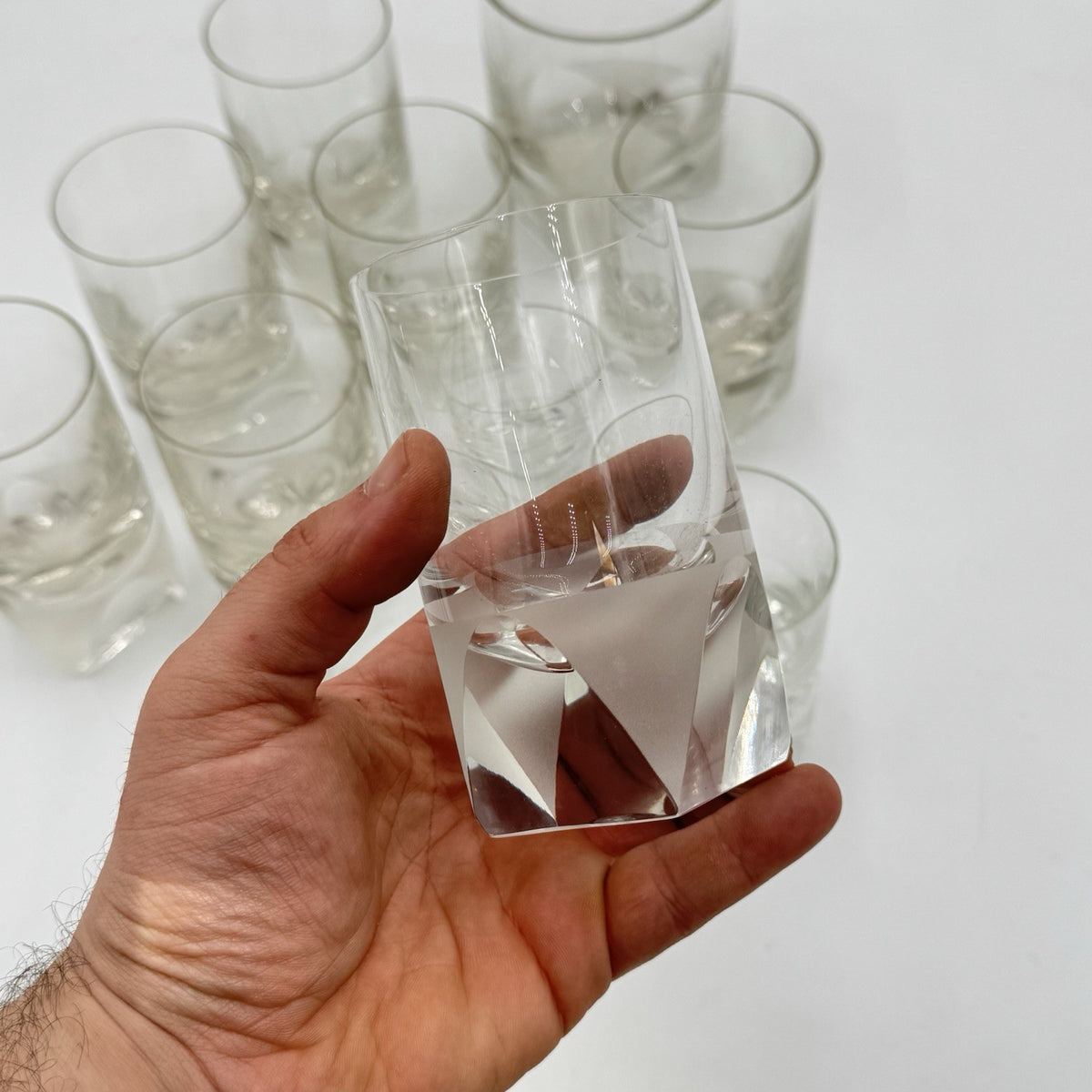 Rosenthal Diamond Set di 11 bicchieri in cristallo Anni ‘80 Design Collezione