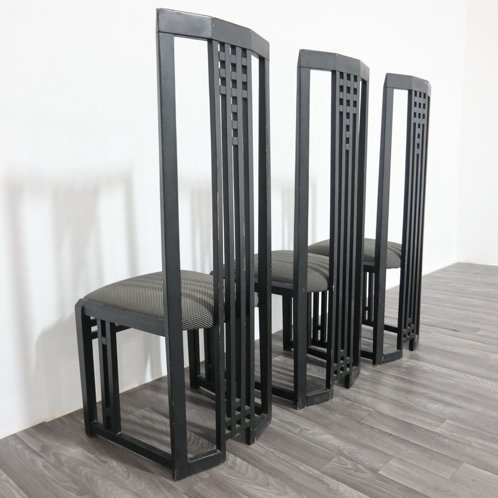 Giorgetti Tris Sedie Tronetto in Legno 1970’s Design Modernariato