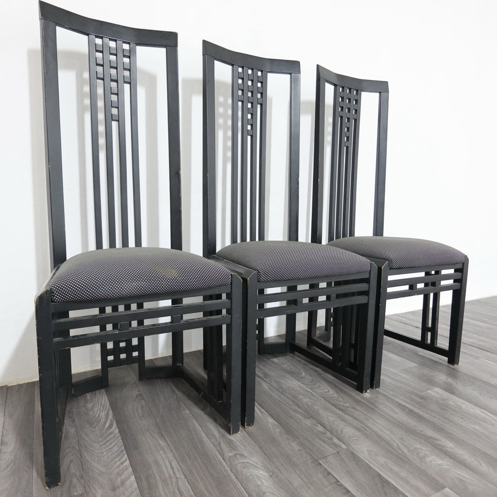 Giorgetti Tris Sedie Tronetto in Legno 1970’s Design Modernariato