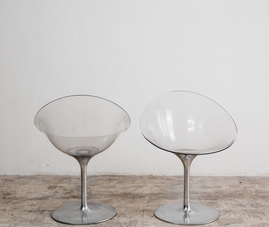 Coppia di Poltrone girevoli "Ero|S|" di Philippe Starck per Kartell anni '90/2000