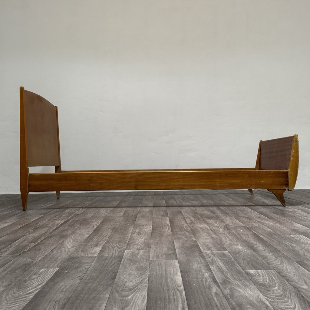 Gio Ponti Attr. Letto Singolo Vintage con Comodino anni '50/'60