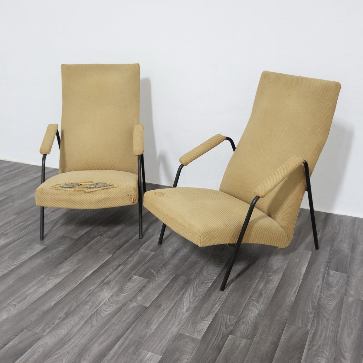 Alf Svensson attr. Ljung Industrier anni '50 Coppia di Poltrone Lounge Vintage Mid-Century dal Design Scandinavo