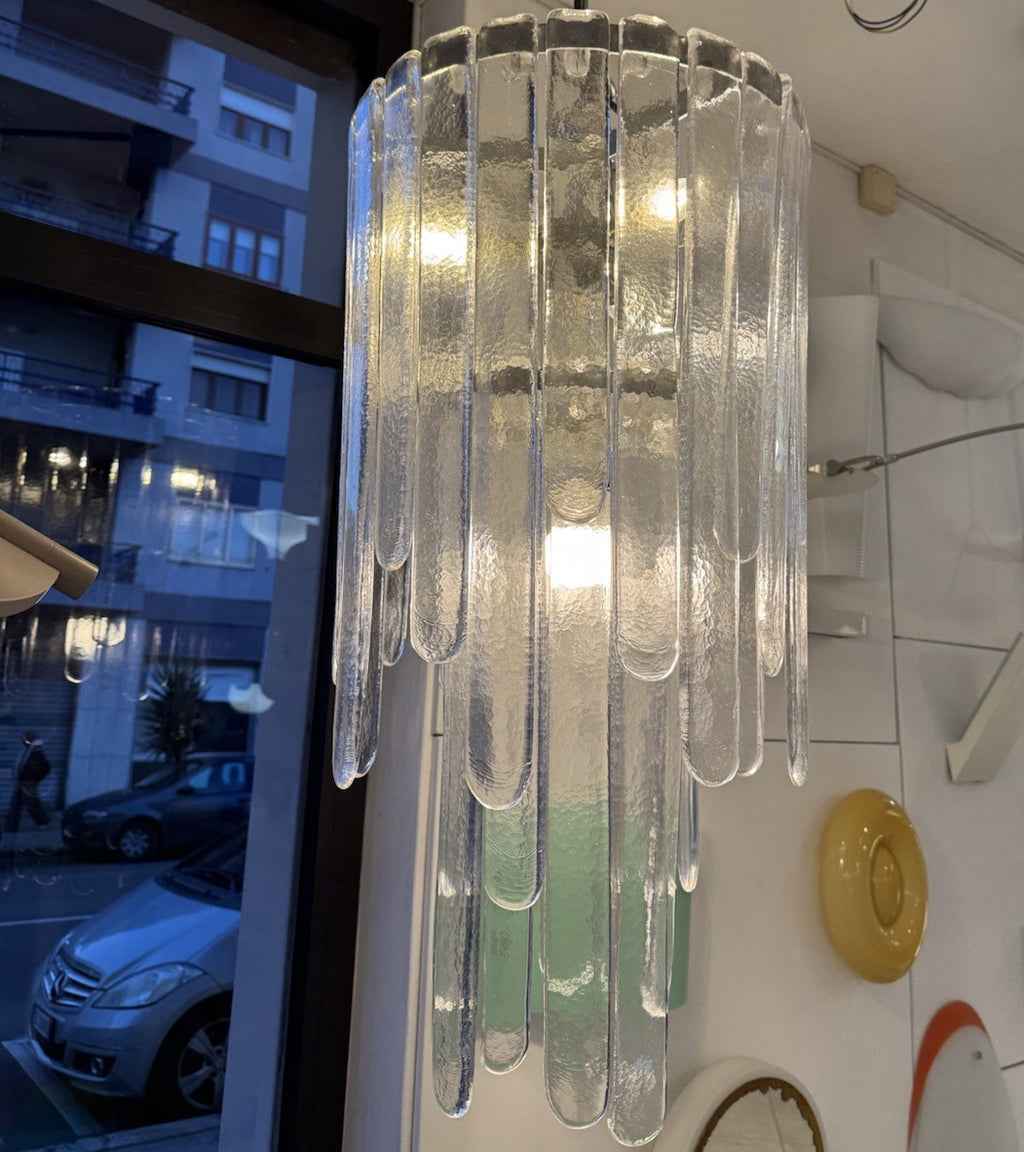 Carlo Nason Mazzega Lampadario Cascata Waterfall Murano Glass 1970's