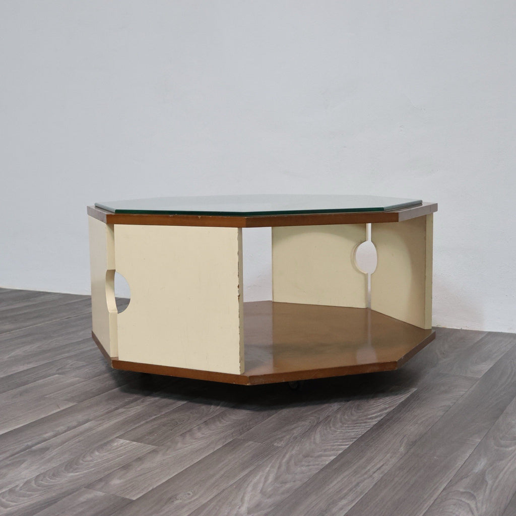 Tavolino da Caffè Ottagonale Space Age anni '70