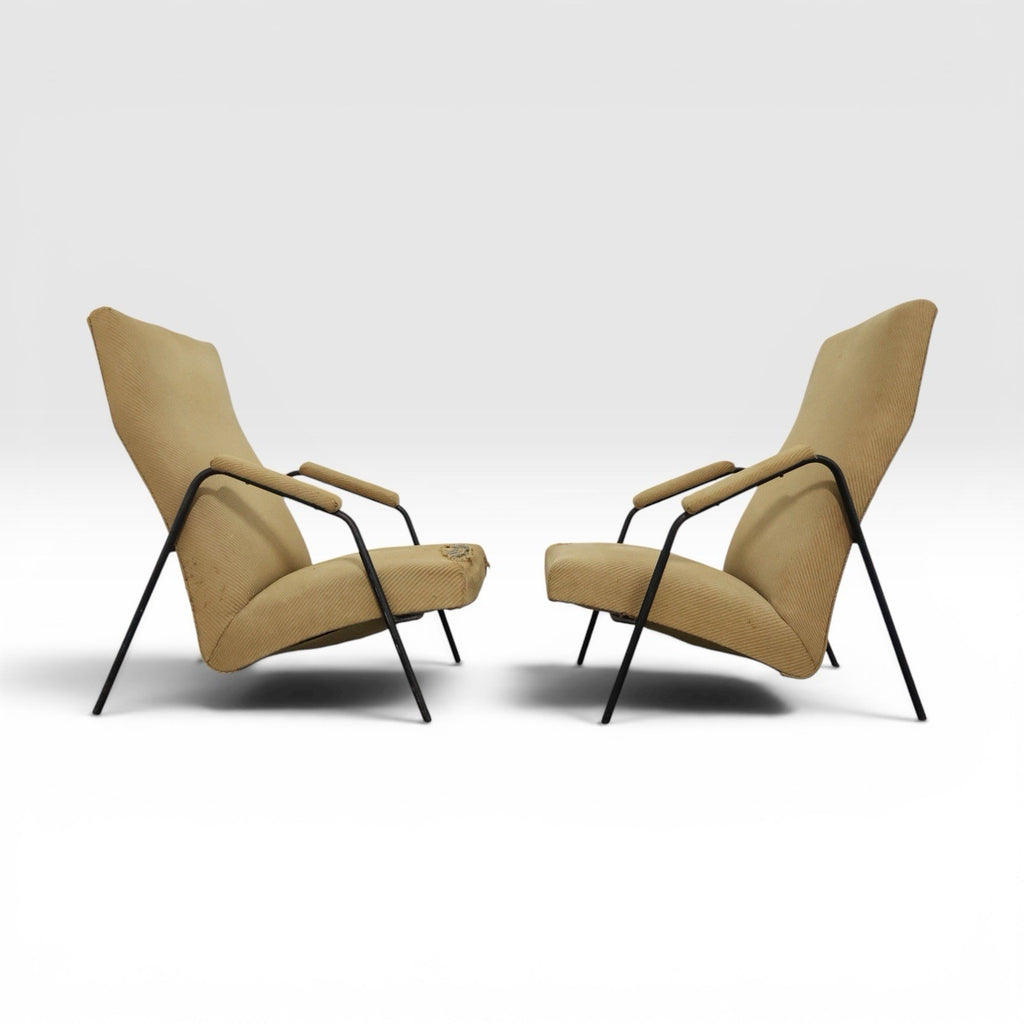 Alf Svensson attr. Ljung Industrier anni '50 Coppia di Poltrone Lounge Vintage Mid-Century dal Design Scandinavo