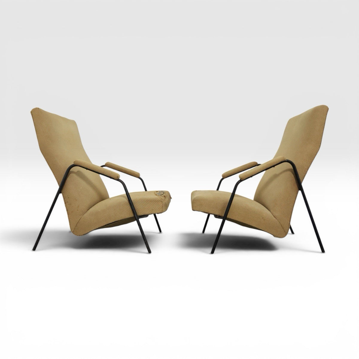 Alf Svensson attr. Ljung Industrier anni '50 Coppia di Poltrone Lounge Vintage Mid-Century dal Design Scandinavo