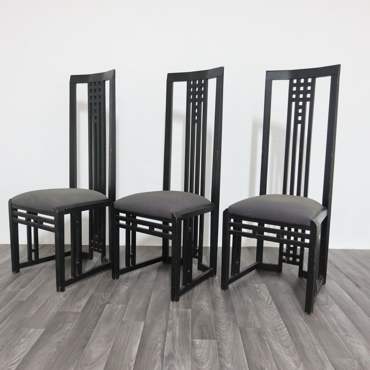 Giorgetti Tris Sedie Tronetto in Legno 1970’s Design Modernariato