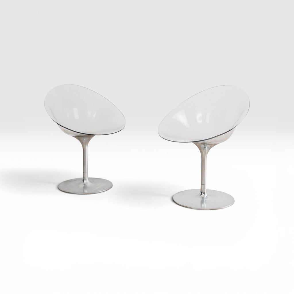 Coppia di Poltrone girevoli "Ero|S|" di Philippe Starck per Kartell anni '90/2000