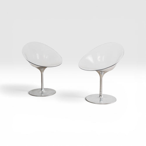 Coppia di Poltrone girevoli "Ero|S|" di Philippe Starck per Kartell anni '90/2000
