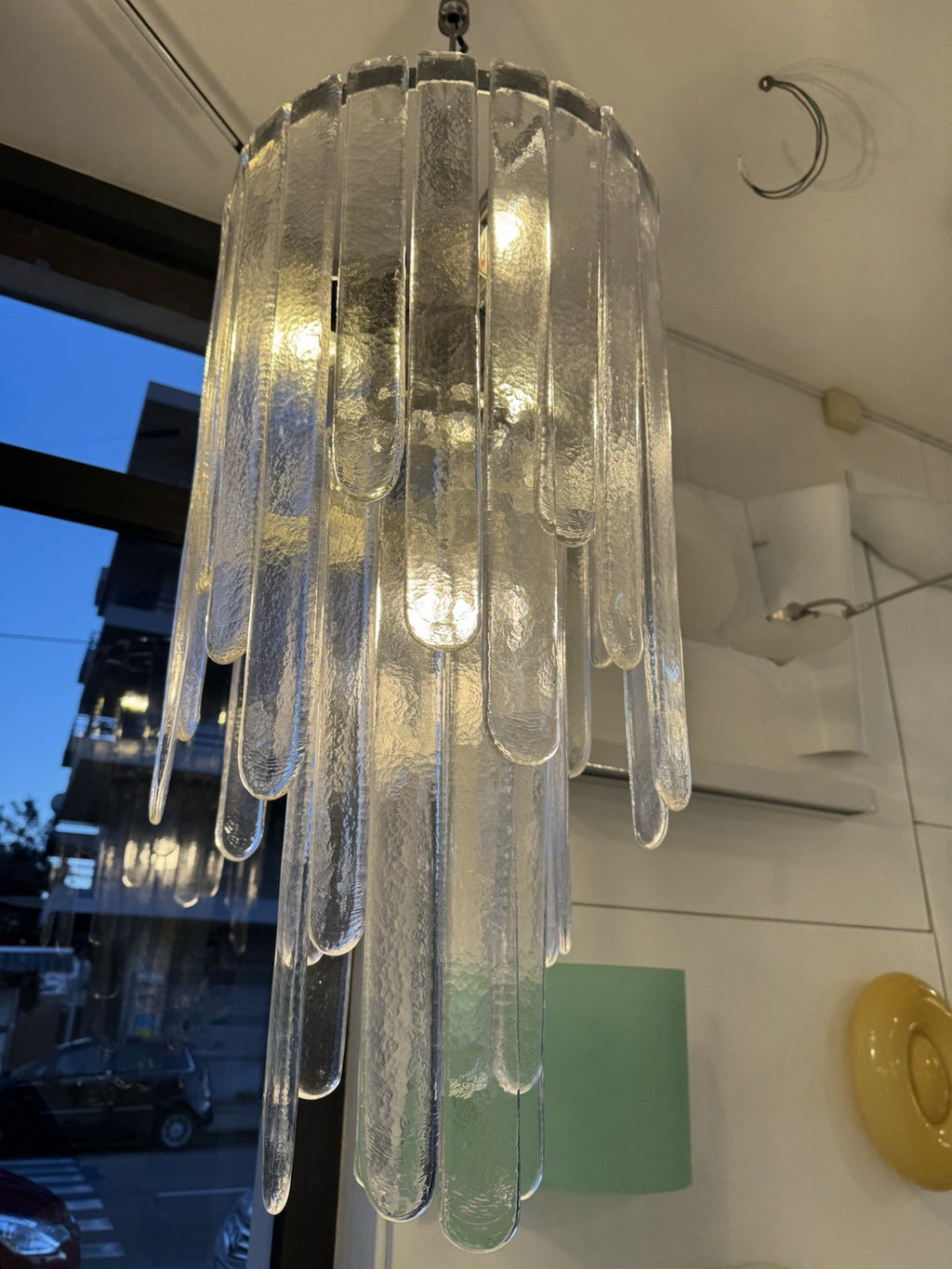 Carlo Nason Mazzega Lampadario Cascata Waterfall Murano Glass 1970's