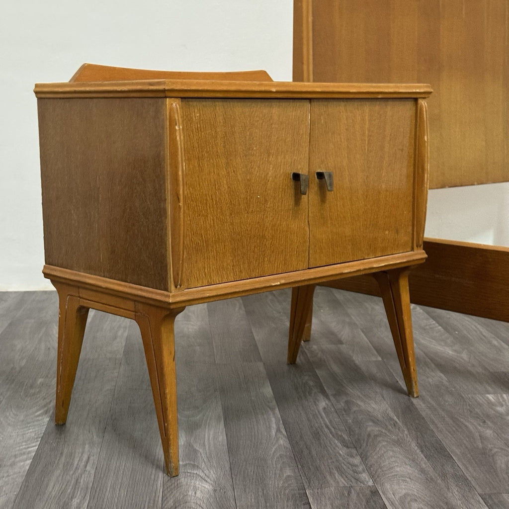 Gio Ponti Attr. Letto Singolo Vintage con Comodino anni '50/'60