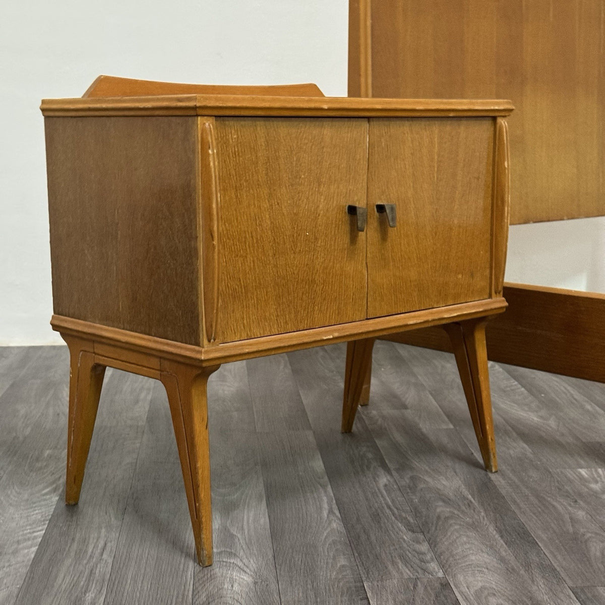 Gio Ponti Attr. Letto Singolo Vintage con Comodino anni '50/'60