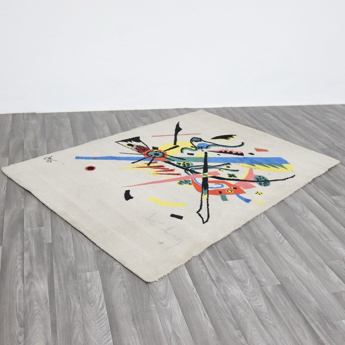 Tappeto d'Arte "Piccoli Mondi I" After Wassily Kandinsky per Ege Art Line anni '80