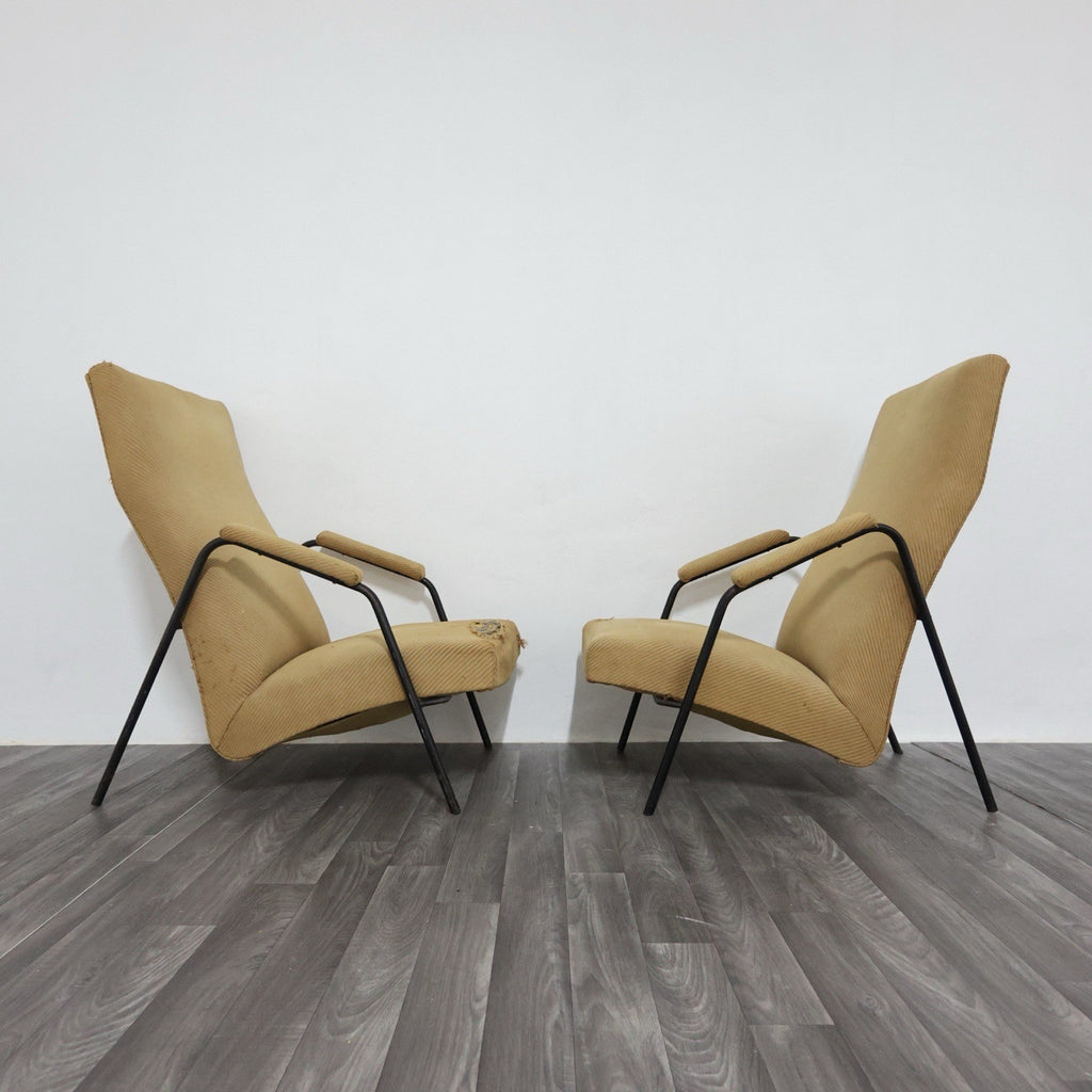 Alf Svensson attr. Ljung Industrier anni '50 Coppia di Poltrone Lounge Vintage Mid-Century dal Design Scandinavo