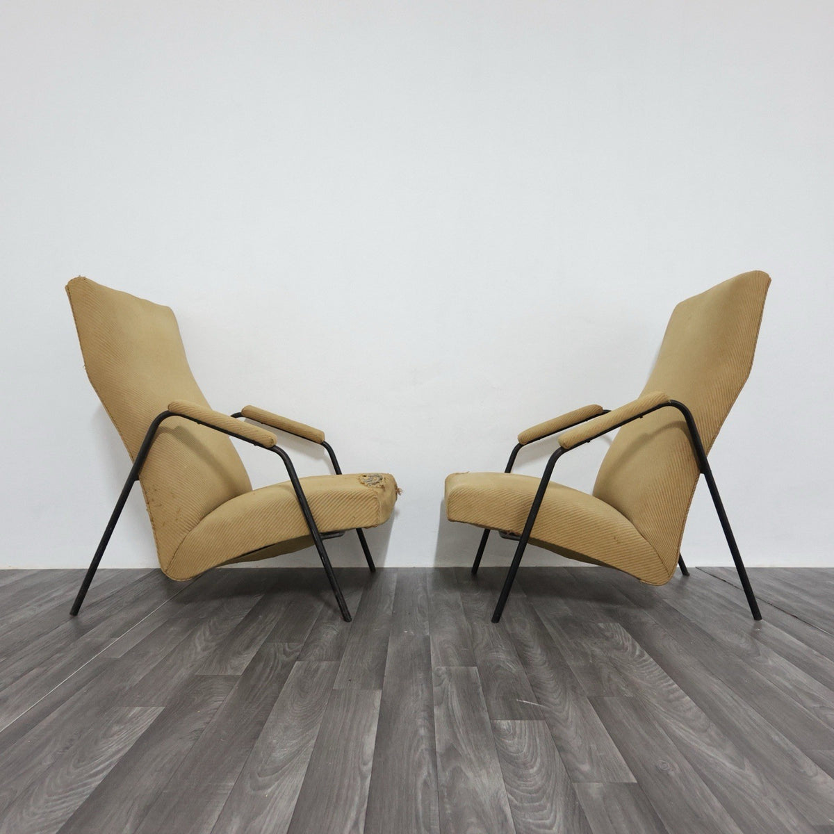 Alf Svensson attr. Ljung Industrier anni '50 Coppia di Poltrone Lounge Vintage Mid-Century dal Design Scandinavo