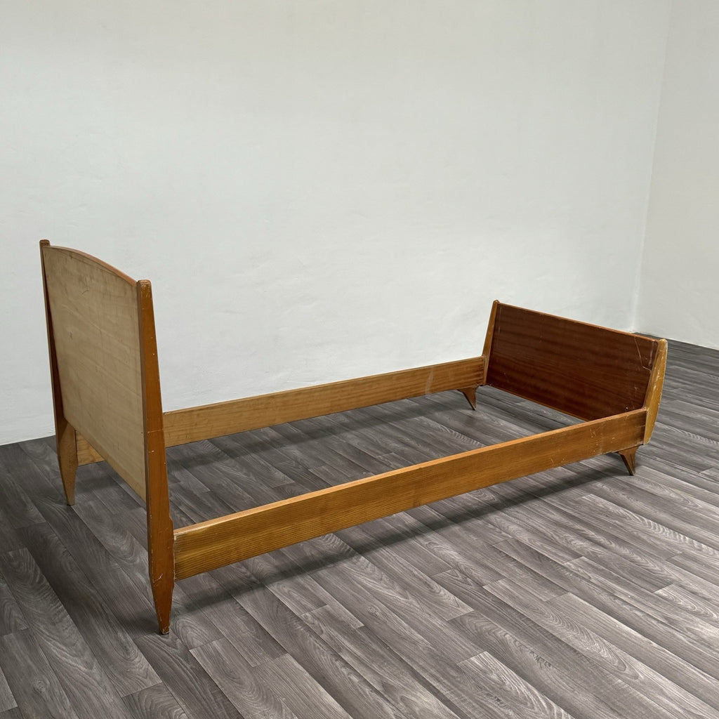 Gio Ponti Attr. Letto Singolo Vintage con Comodino anni '50/'60