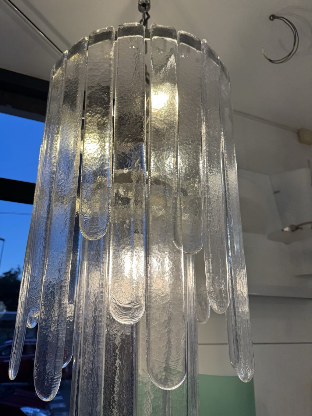 Carlo Nason Mazzega Lampadario Cascata Waterfall Murano Glass 1970's