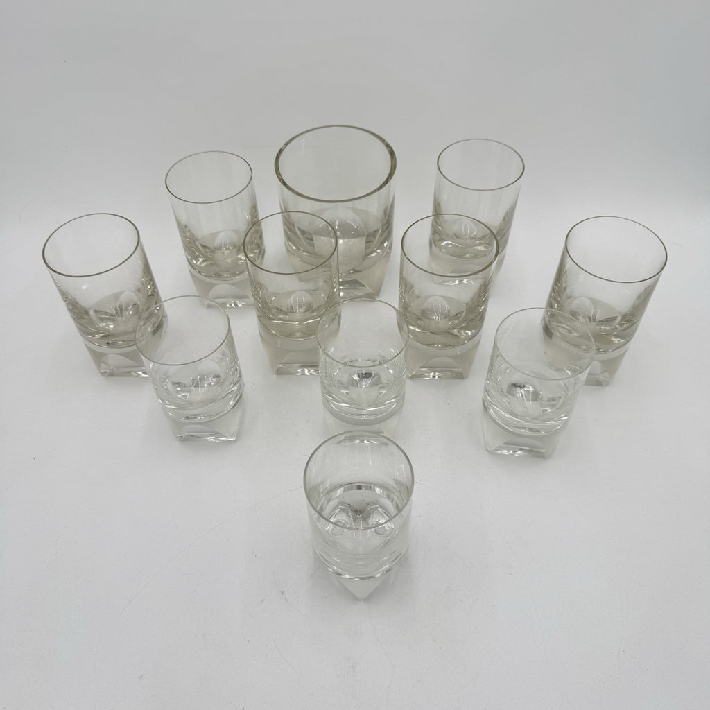 Rosenthal Diamond Set di 11 bicchieri in cristallo Anni ‘80 Design Collezione