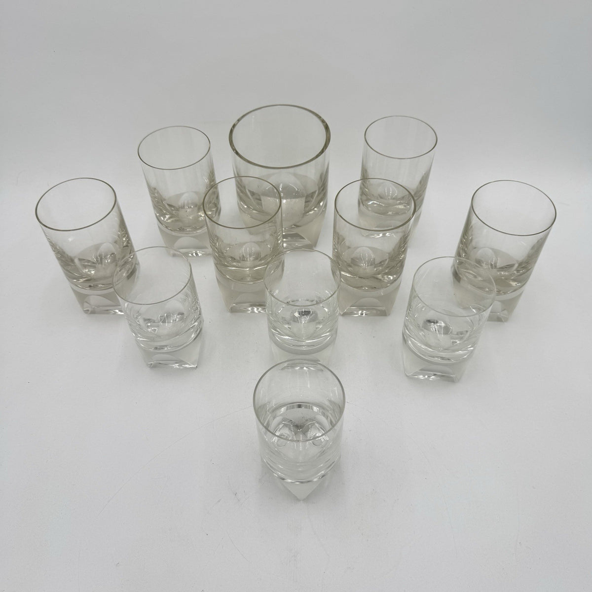 Rosenthal Diamond Set di 11 bicchieri in cristallo Anni ‘80 Design Collezione