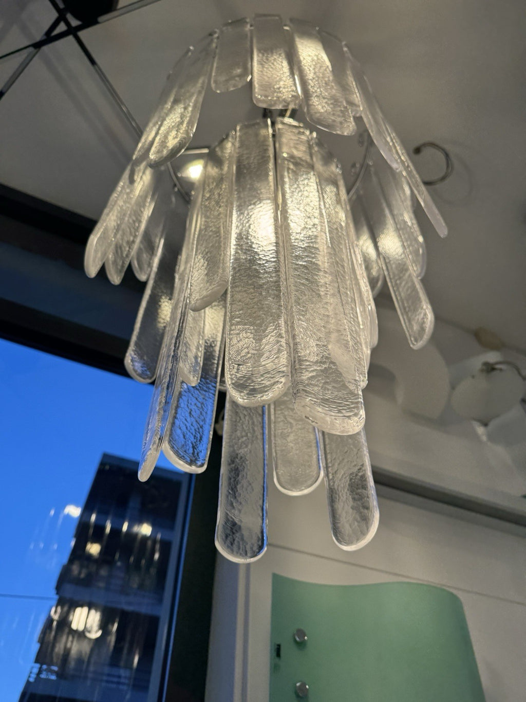 Carlo Nason Mazzega Lampadario Cascata Waterfall Murano Glass 1970's